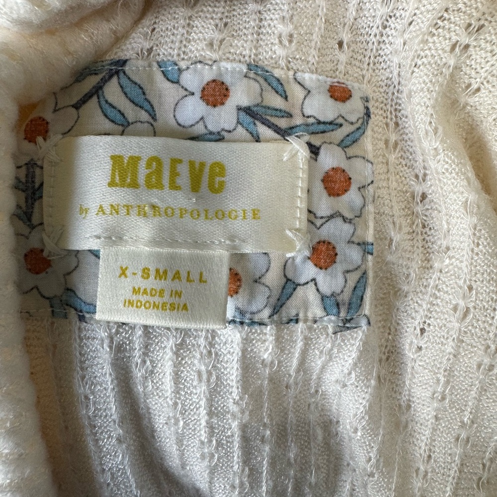 Maeve By Anthropologie Woman’s Addie Ruffle Hacci Pullover Sweater Size XS - Picture 8 of 11